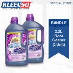 kleenso Two [Bundle of 2] Kleenso 2.2L Lavender Kill Germs with Benzakonium Floor Cleaner – 2.2L (Litre) (2x 2.2Litre) of kleen 50 floor cleaner.