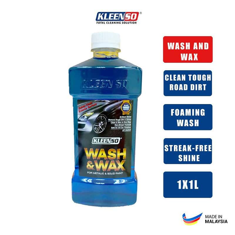 Kleenso Wash & Wax (1 Litre) 2 kleenso A bottle of Kleenso Wash & Wax (1 Litre).