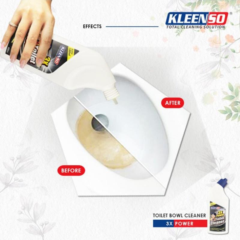 KLEENSO 3x Power Toilet Cleaner 600ML 5 kleenso Kleen 50 toilet bowl cleaner.