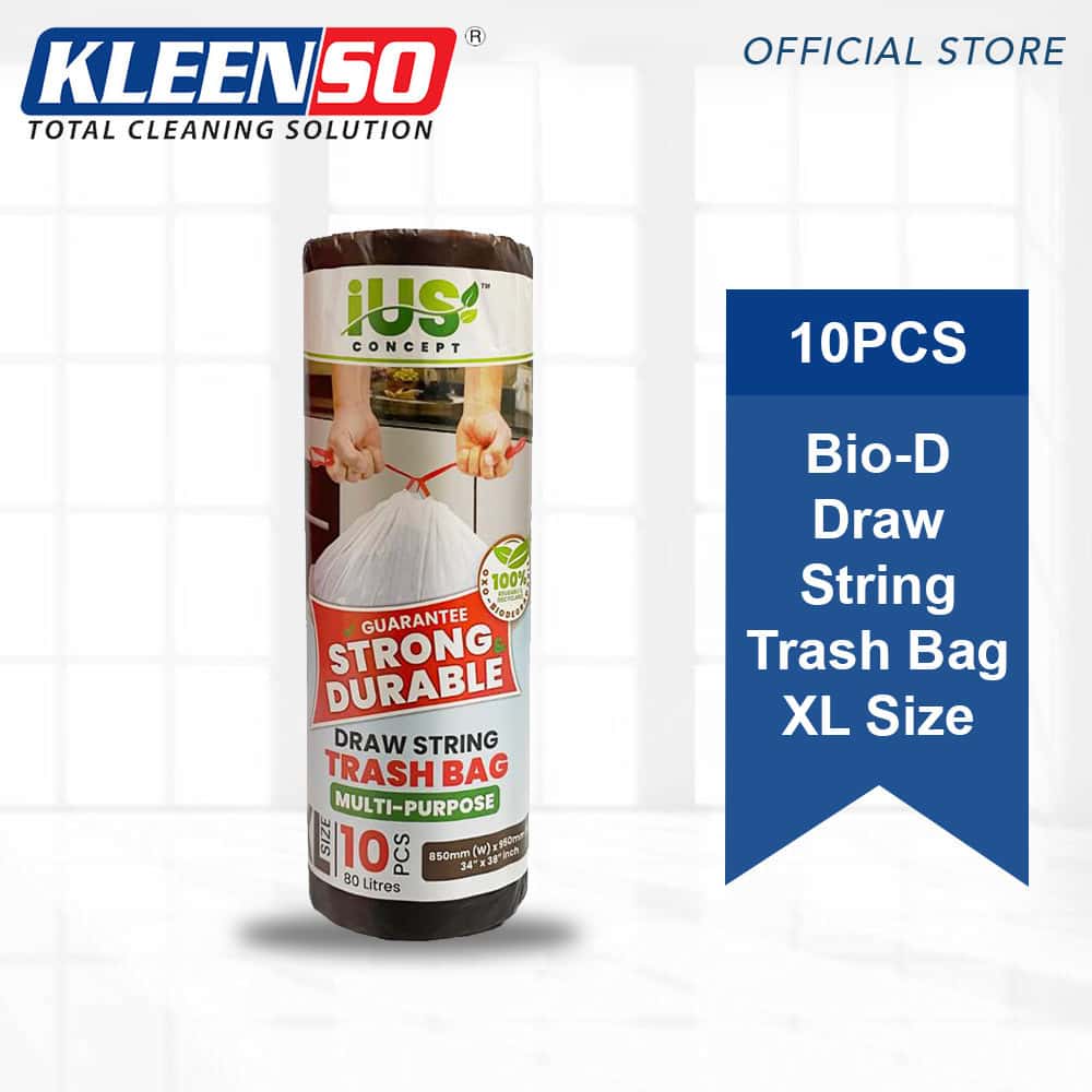 Kleenso IUS Concept Drawstring Trash Bag S/M/L/XL size Bio-degradable Multipurpose Garbage Bag 5 kleenso 10pcs bio - d - string strong bag x - x.