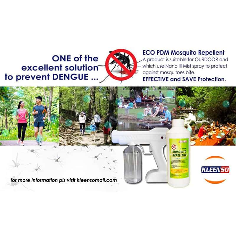 KLEENSO ECO PMD MOSQUITO REPELLENT Fogging Solution 1L 5 kleenso One of the solutions for mosquito repellent to prevent dengue.