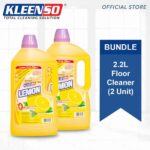 kleenso Two bottles of kleen 50 lemon floor cleaner.