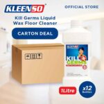 kleenso Kill germs liquid wax floor cleaner.