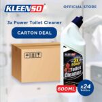 kleenso A box of [Carton Deal] KLEENSO 3x Power Toilet Cleaner (24x 600ML) toilet cleaner.