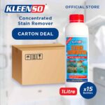 kleenso [Carton Deal] KLEENSO Concentrated Stain Remover Mosaic and Toilet Tiles Stain Cleaner (15x 1Litre)