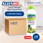 kleenso A box with a bottle of [Carton Deal] KLEENSO Serai Wangi Eco Pest Control (15x 1L) sarah wanda pest repellent.
