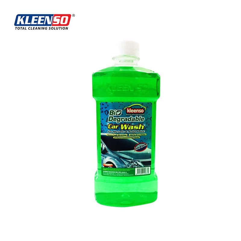 KLEENSO Biodegradable Car Wash 1L 2 kleenso A bottle of green car wash on a white background.