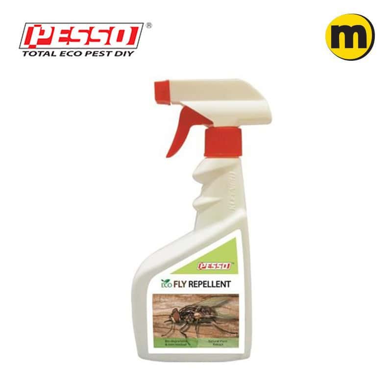 Kleenso Pesso Eco Fly Repellent Liquid Spray 500ML Penghalau Lalat Natural Serai Wangi Semburan Cecair 2 kleenso A bottle of fly repellent spray on a white background.