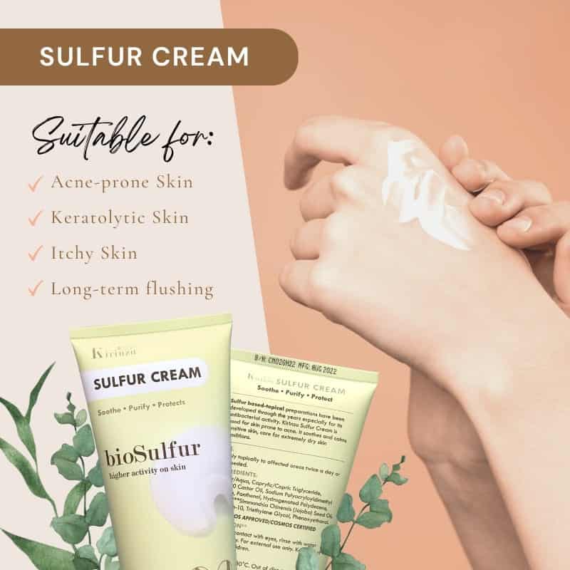 Kirinzu Sulfur Cream 180ml Soothes Purifies Protects for Eczema 3 kleenso Sulfur cream for sensitive skin.