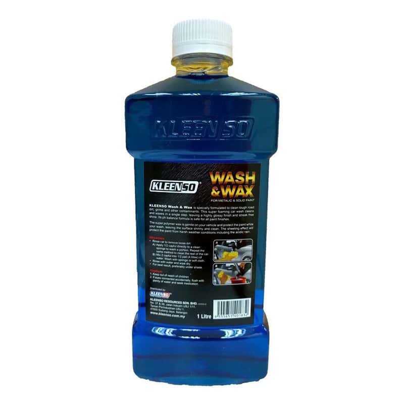 Kleenso Wash & Wax (1 Litre) 4 kleenso A bottle of Kleenso Wash & Wax (1 Litre) away on a white background.