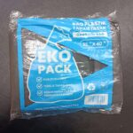kleenso Kleenso Eko Pack 35" x 40" Black Garbage Bag (8pcs per pkt) in packaging on a table.