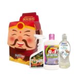 kleenso A box with a bottle of cleaning products and a bottle of soap.